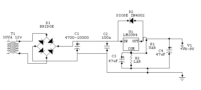 Circuit digram of SB3 DIY power supply.