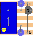 Amplified diode layout