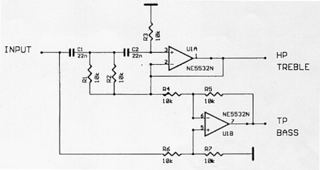 Diagram of high-pass filter section.